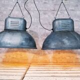 Pair of Mesko industrial pendant lights