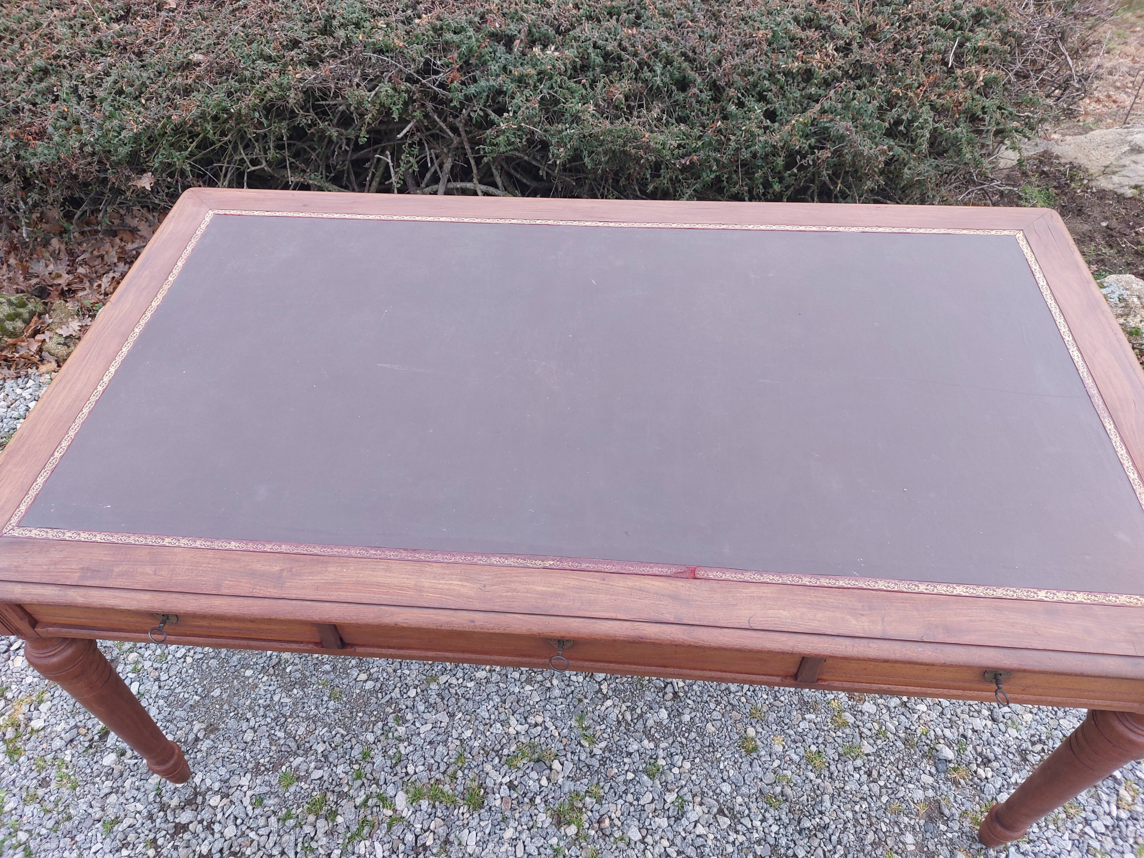 desk, leather top