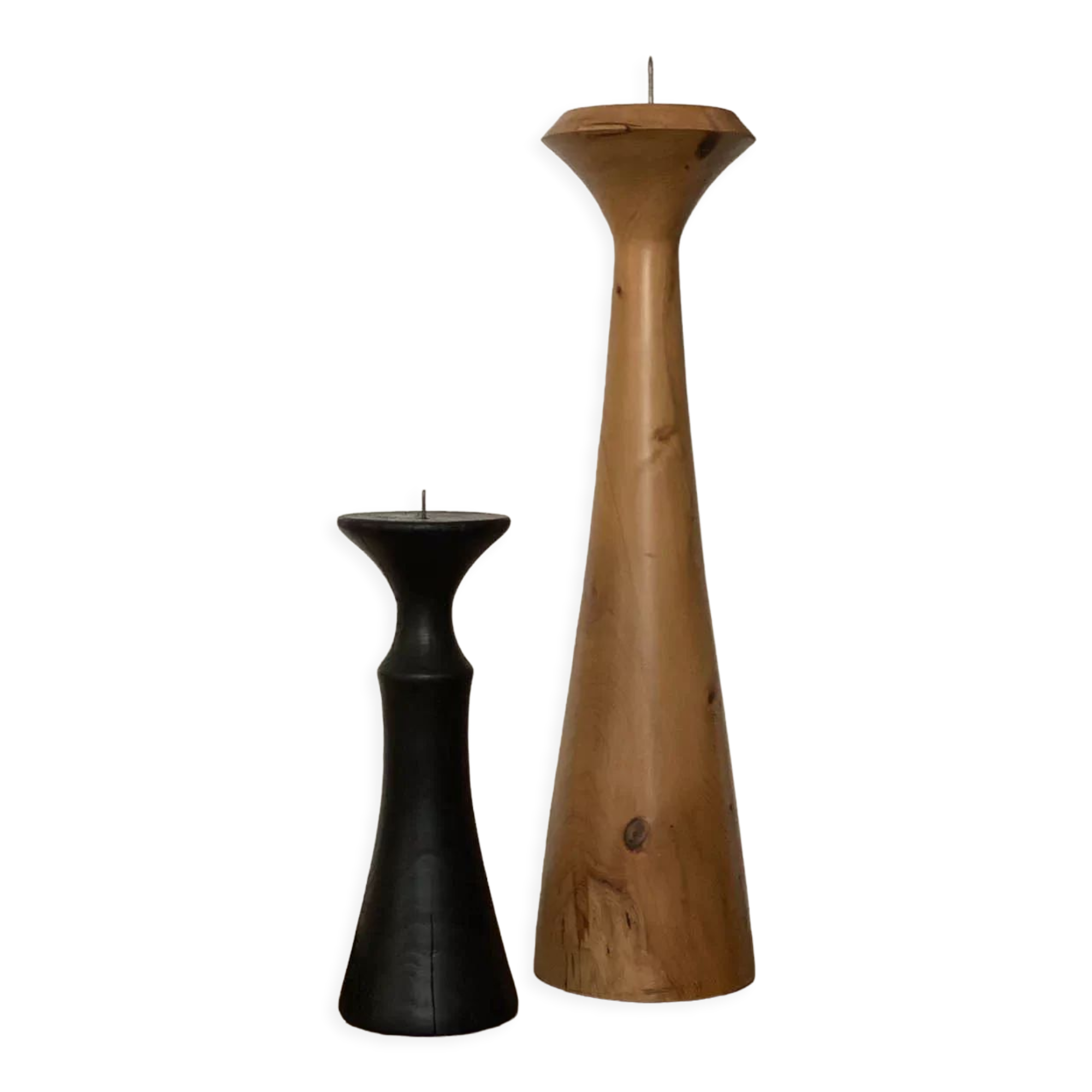 Wooden candle holder