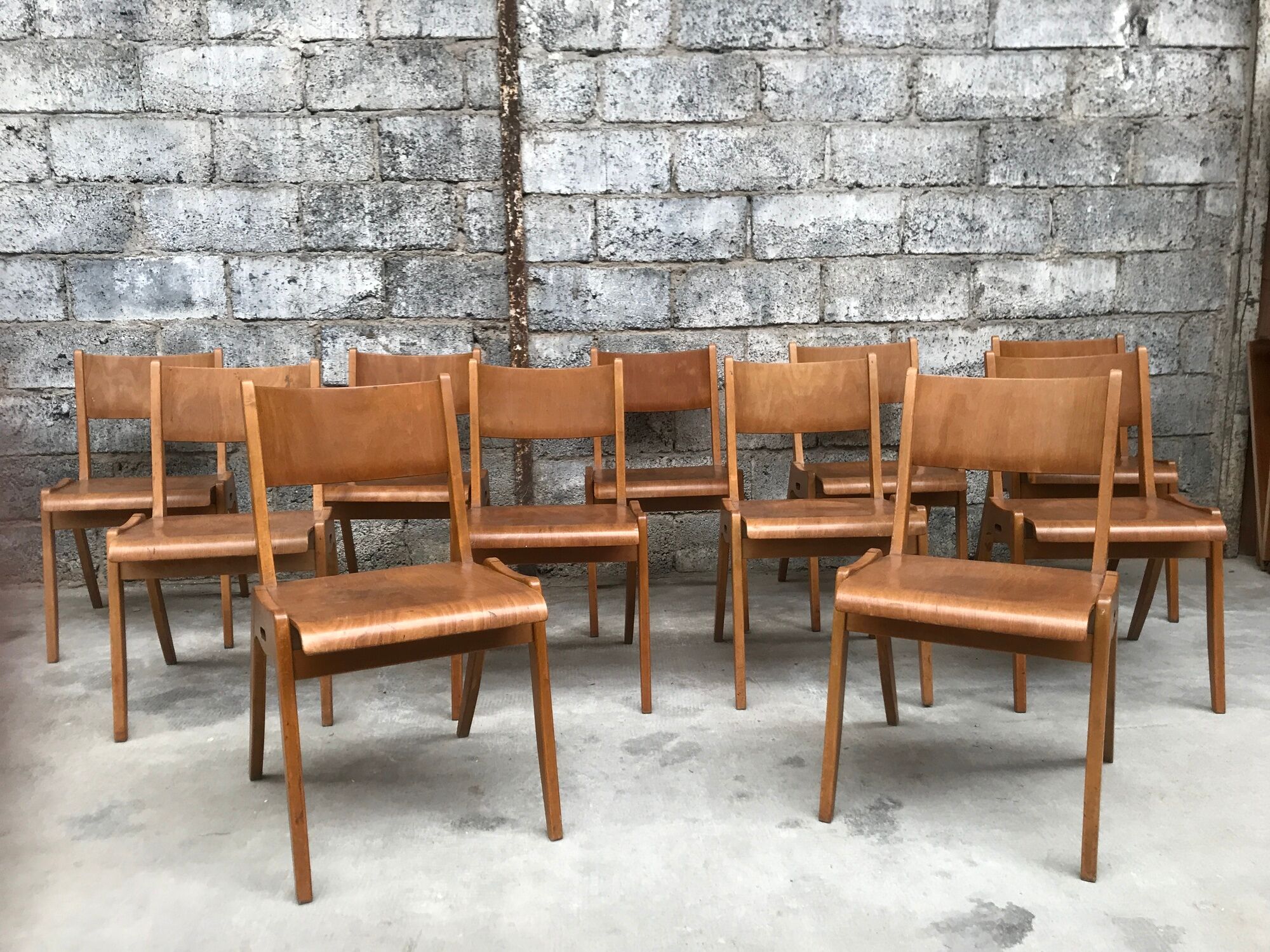 Series of 11 chairs 1950/1960
