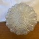 Antique Wall Lamp Ceiling Light Molded Glass + Vintage Black Metal Bracket
