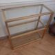Glass and brass shelf by Pierre Vandel, circa 1970.