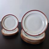 Set of porcelain plates from Chastagner et Cie in good condition.