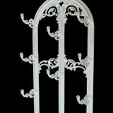 Victorian cast iron hall stand in white