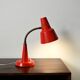 Gemi red Scandinavian table lamp, 1960s