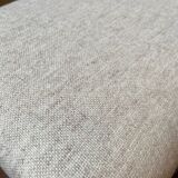 Wooden and beige cotton piano bench