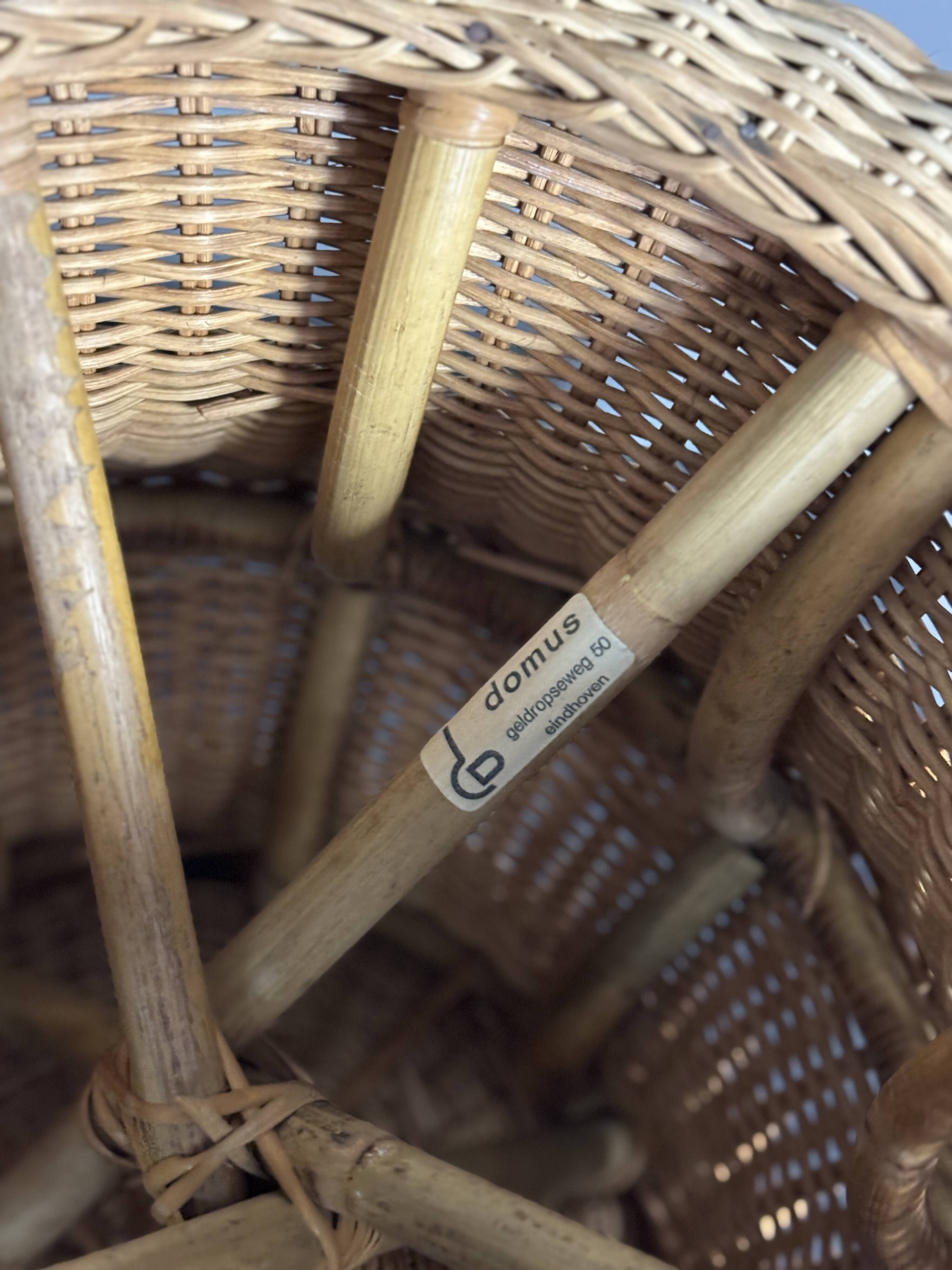 Rattan Juttu Mushroom Stool by Eero Aarnio for Artek, Finland, 1960s