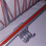 Wall coat rack aluminum 1970