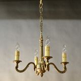 Bronze chandelier with 4 arms of light