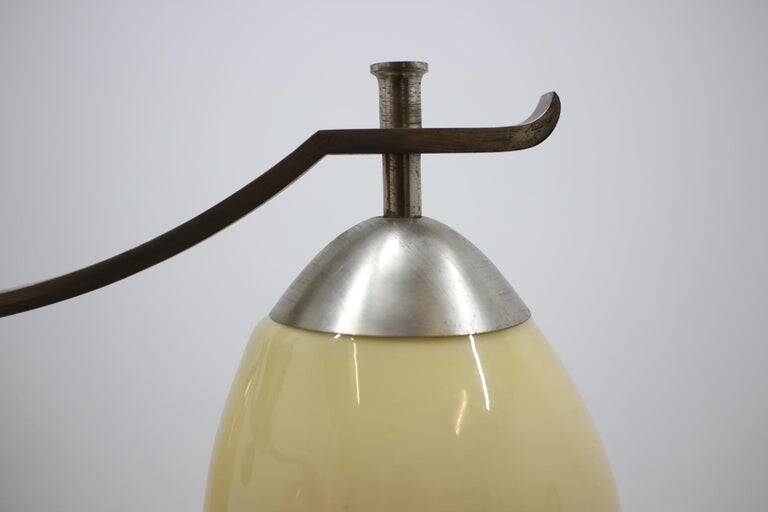 Original Art Deco Bauhaus Chrome Pendant, 1930s / Functionalism