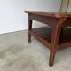 Antique draper's workbench / haberdashery table in solid wood from the early 20th century.