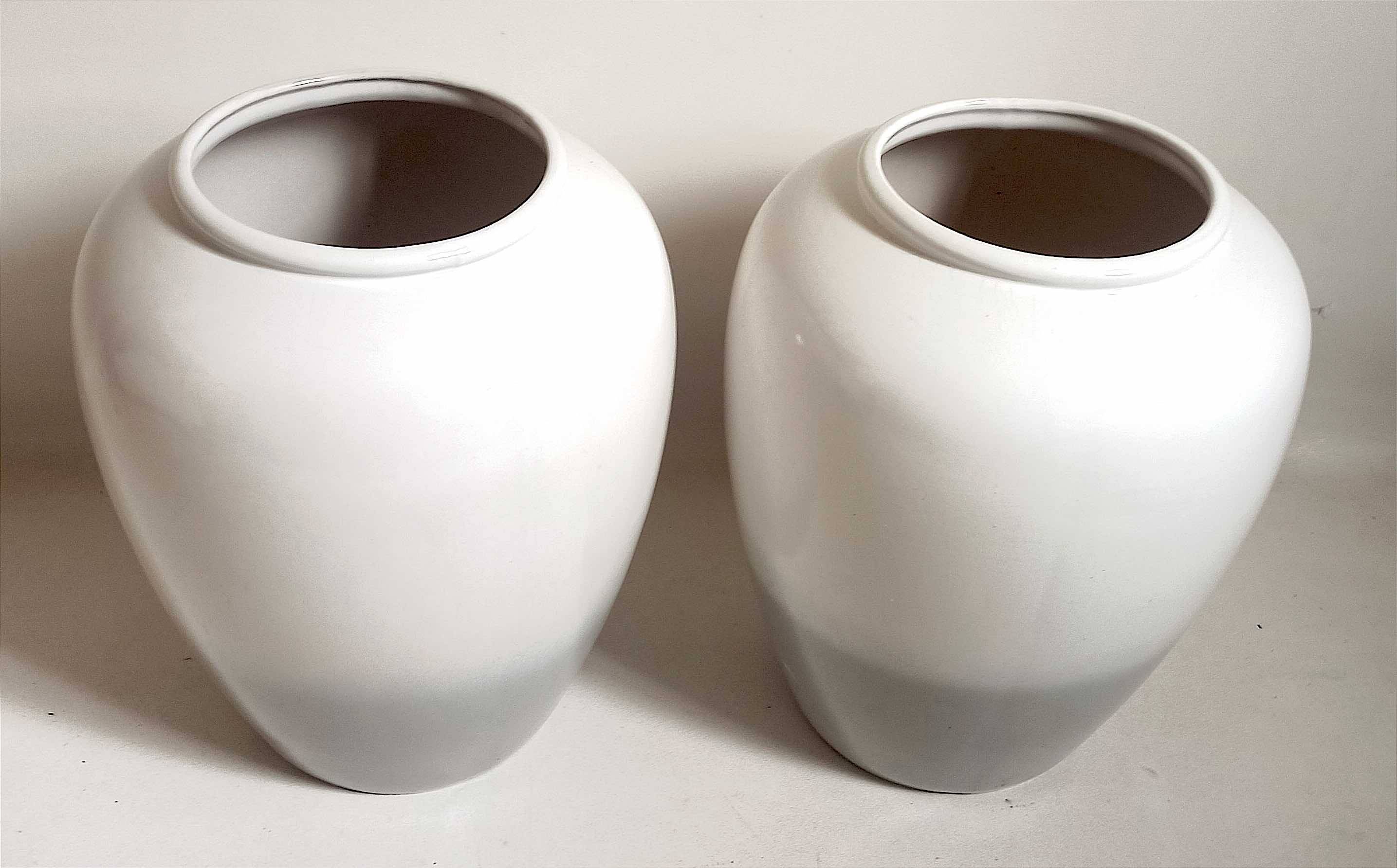 Pair of two-tone ceramic vases West Germany 1960s Height 42 cm