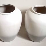 Pair of two-tone ceramic vases West Germany 1960s Height 42 cm
