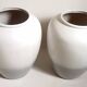 Pair of two-tone ceramic vases West Germany 1960s Height 42 cm