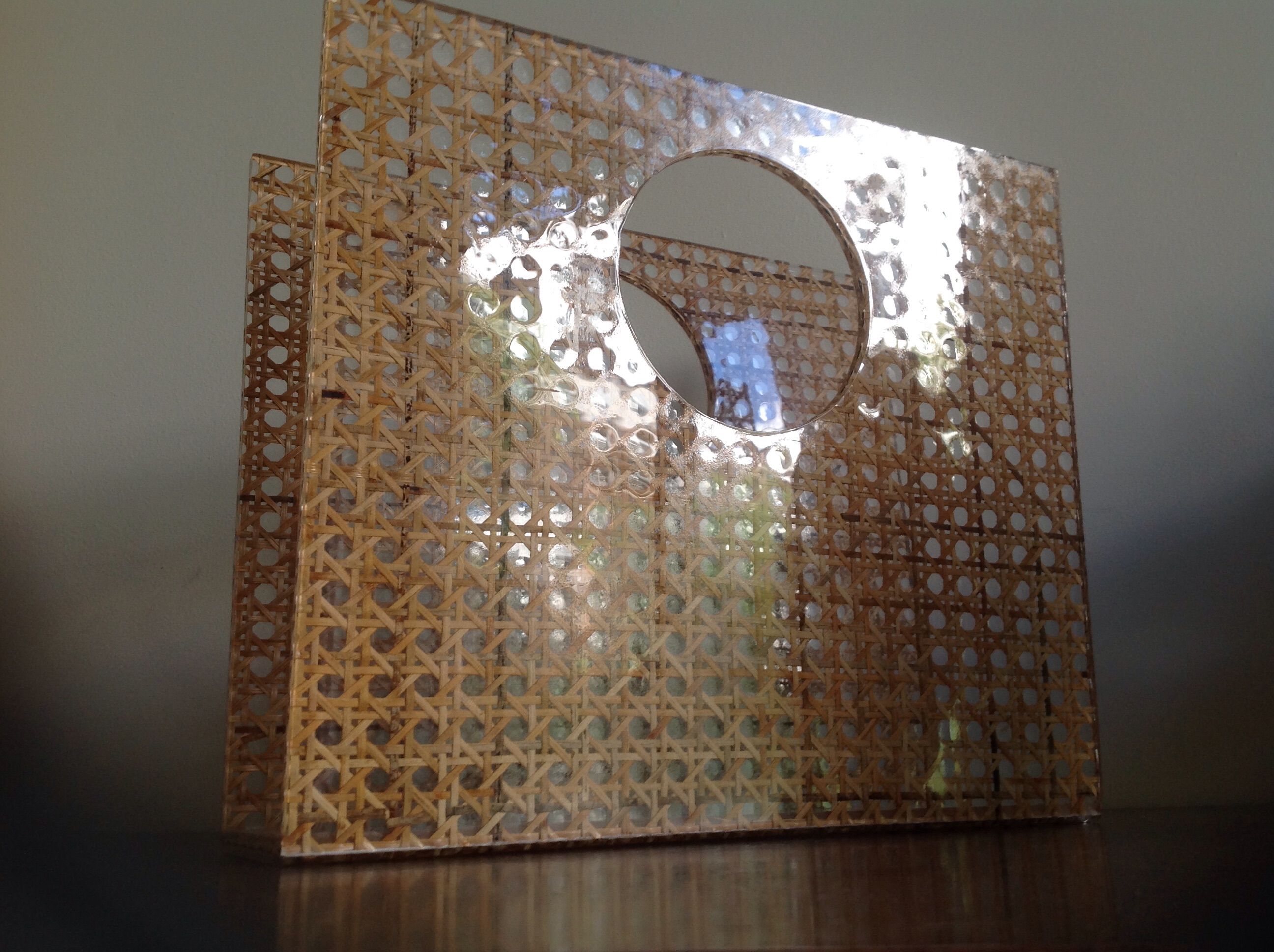 Plexiglas and canning magazine rack 1970