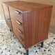 vintage storage unit in light walnut