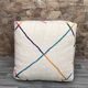Azilal Kilim Moroccan Berber Pouf - 100% Wool and Cotton - Handwoven Floor Cushion