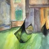 Painting: Watercolor - Gondola in Venice