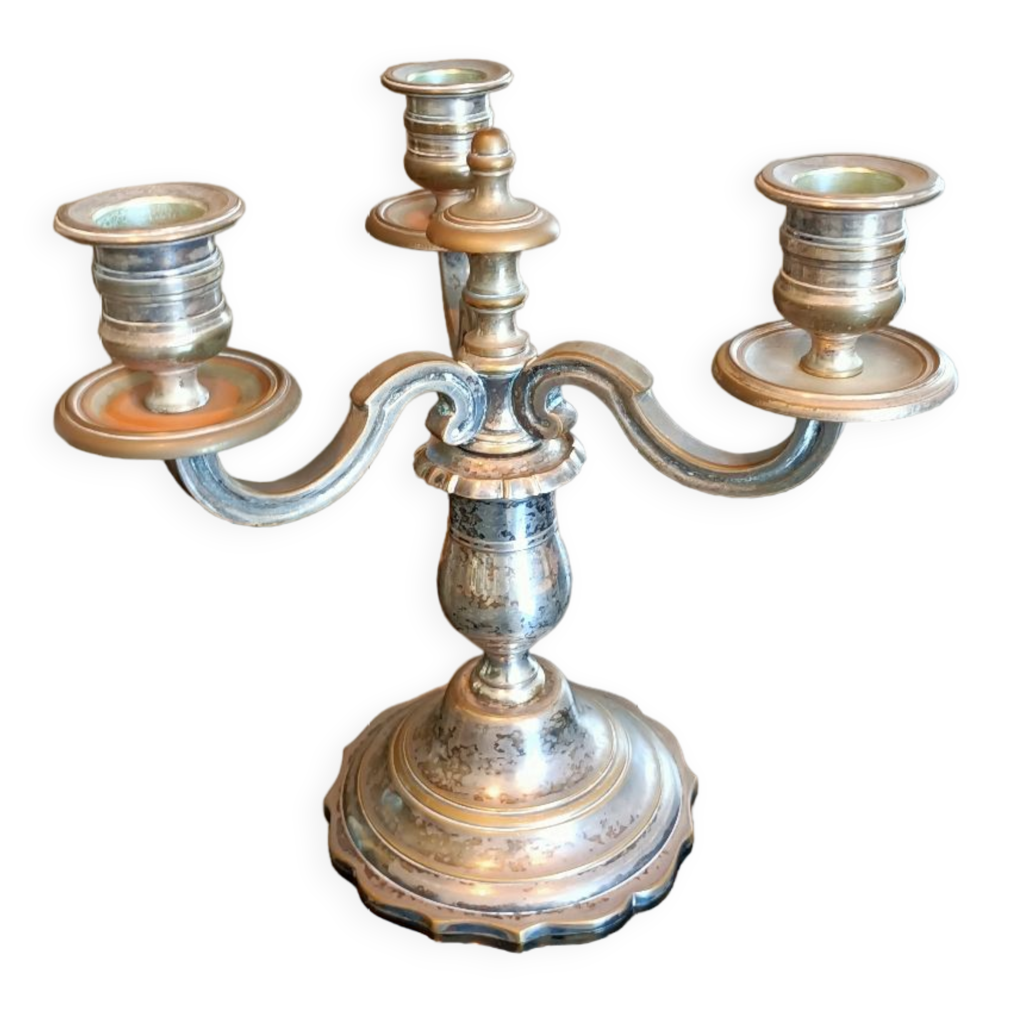 Candlestick candlestick 3 fires silver