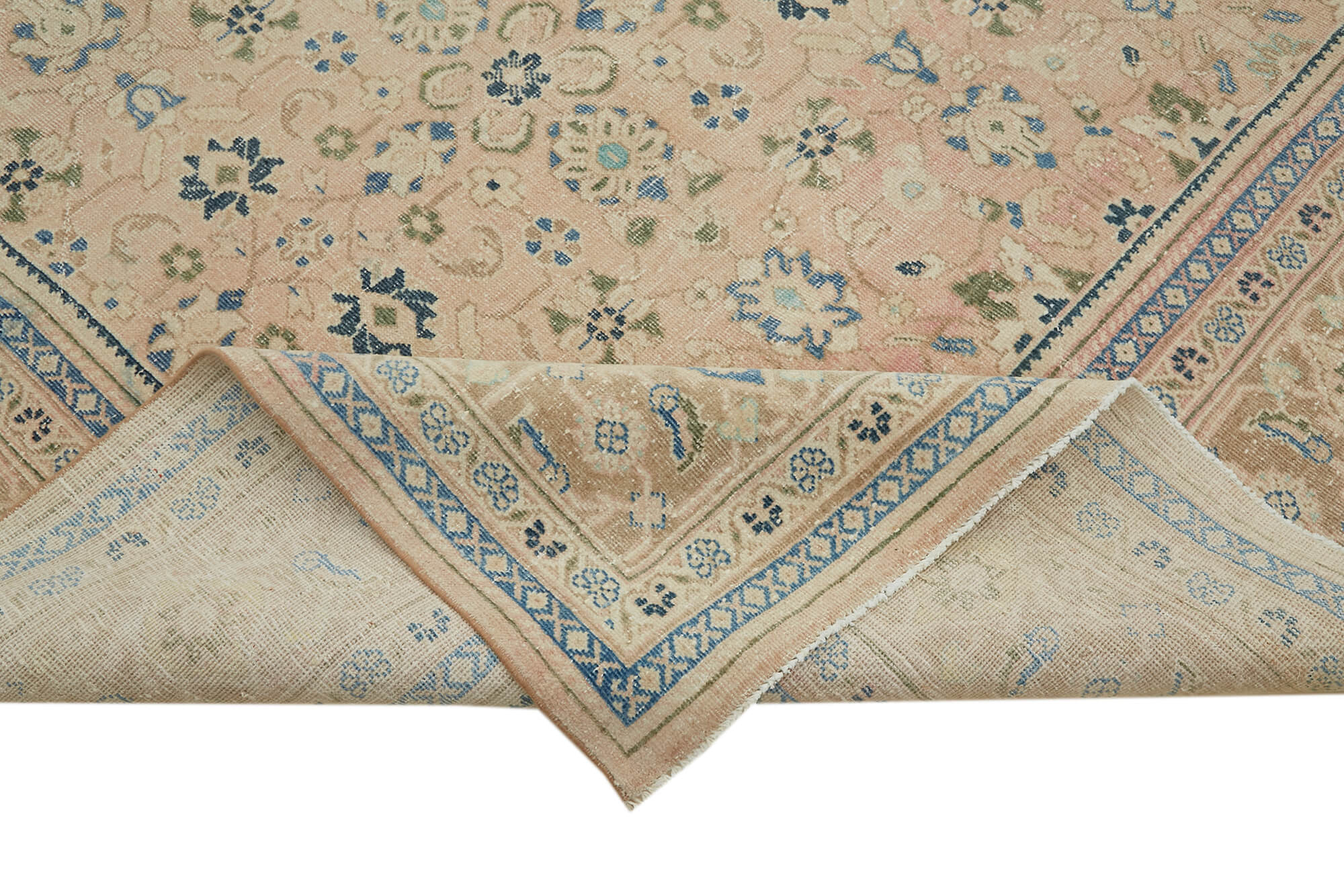 Hand-knotted persian antique 1970s 305 cm x 388 cm beige wool carpet