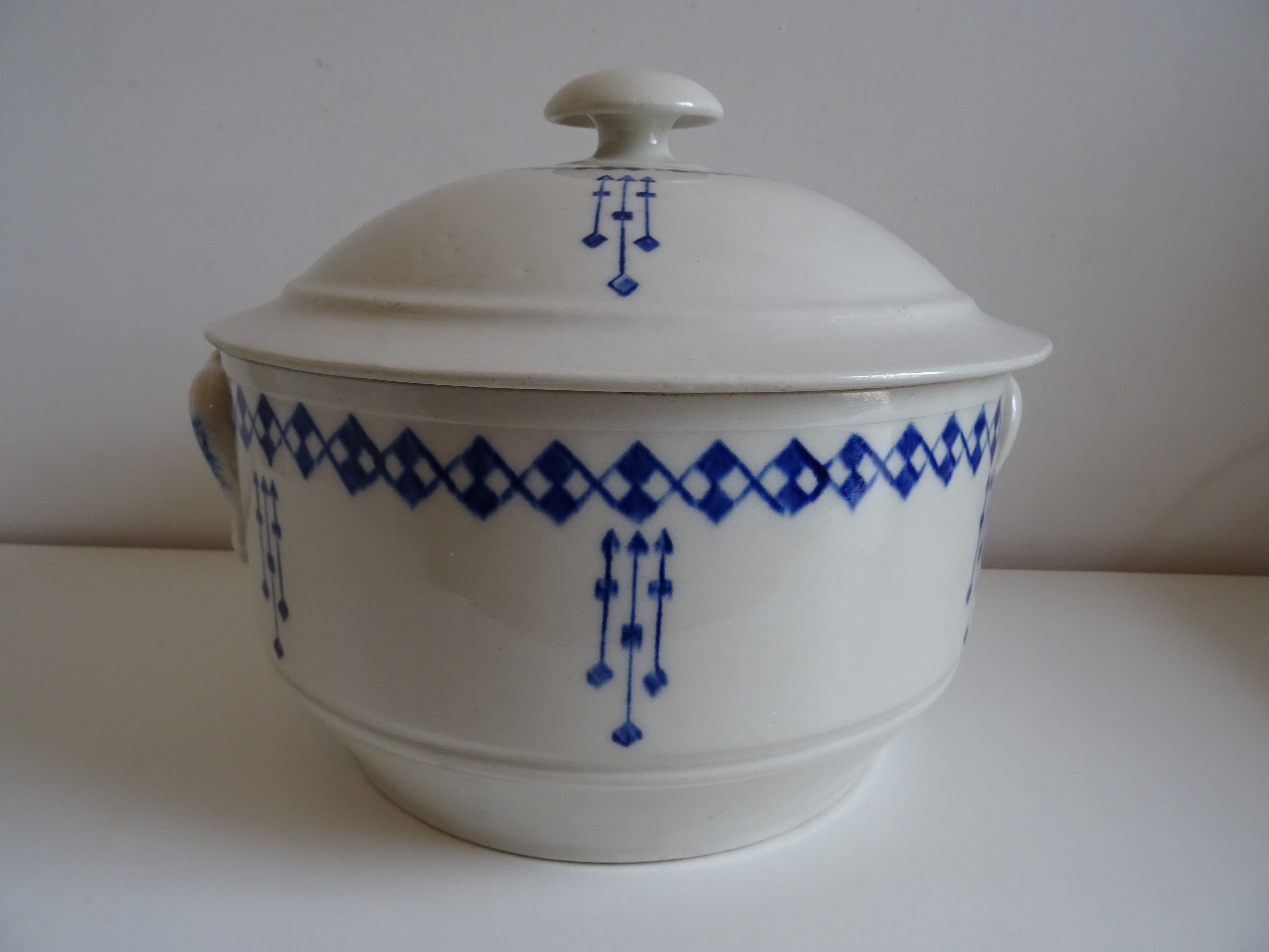 Old earthenware tureen of Saint Uze France