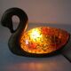 Night light lamp a swan in resin and stained glass glass deco office living room