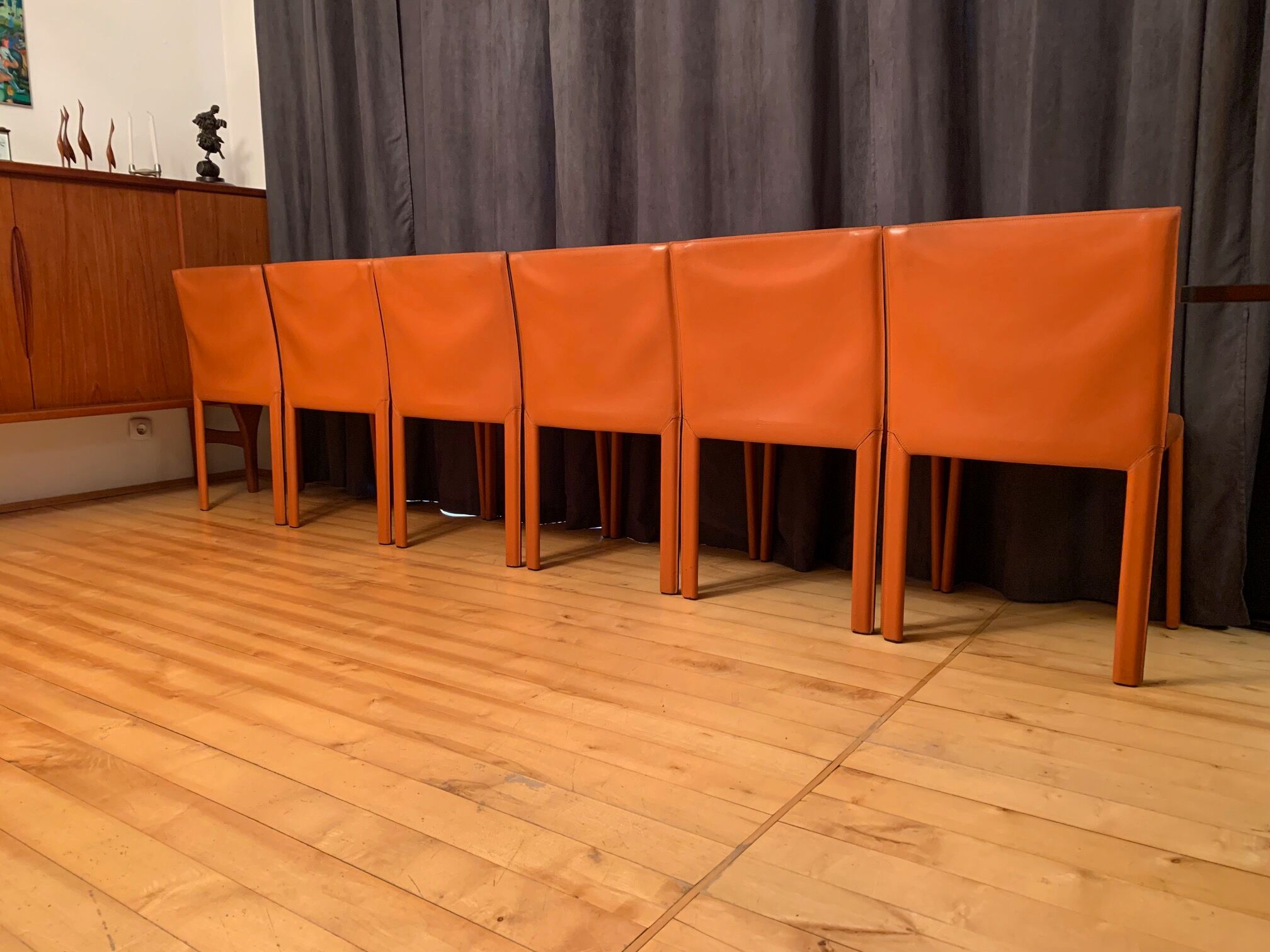 6 chaises Pasqualina par Grassi & Bianchi, Enrico Pellizzoni, Italie, années 1980.