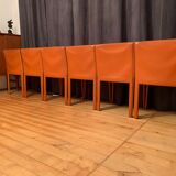 6 chaises Pasqualina par Grassi & Bianchi, Enrico Pellizzoni, Italie, années 1980.