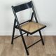 4 chaises pliantes bois et rotin