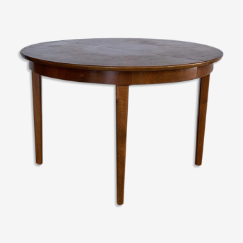 Vintage round danish dining table with extra table tops