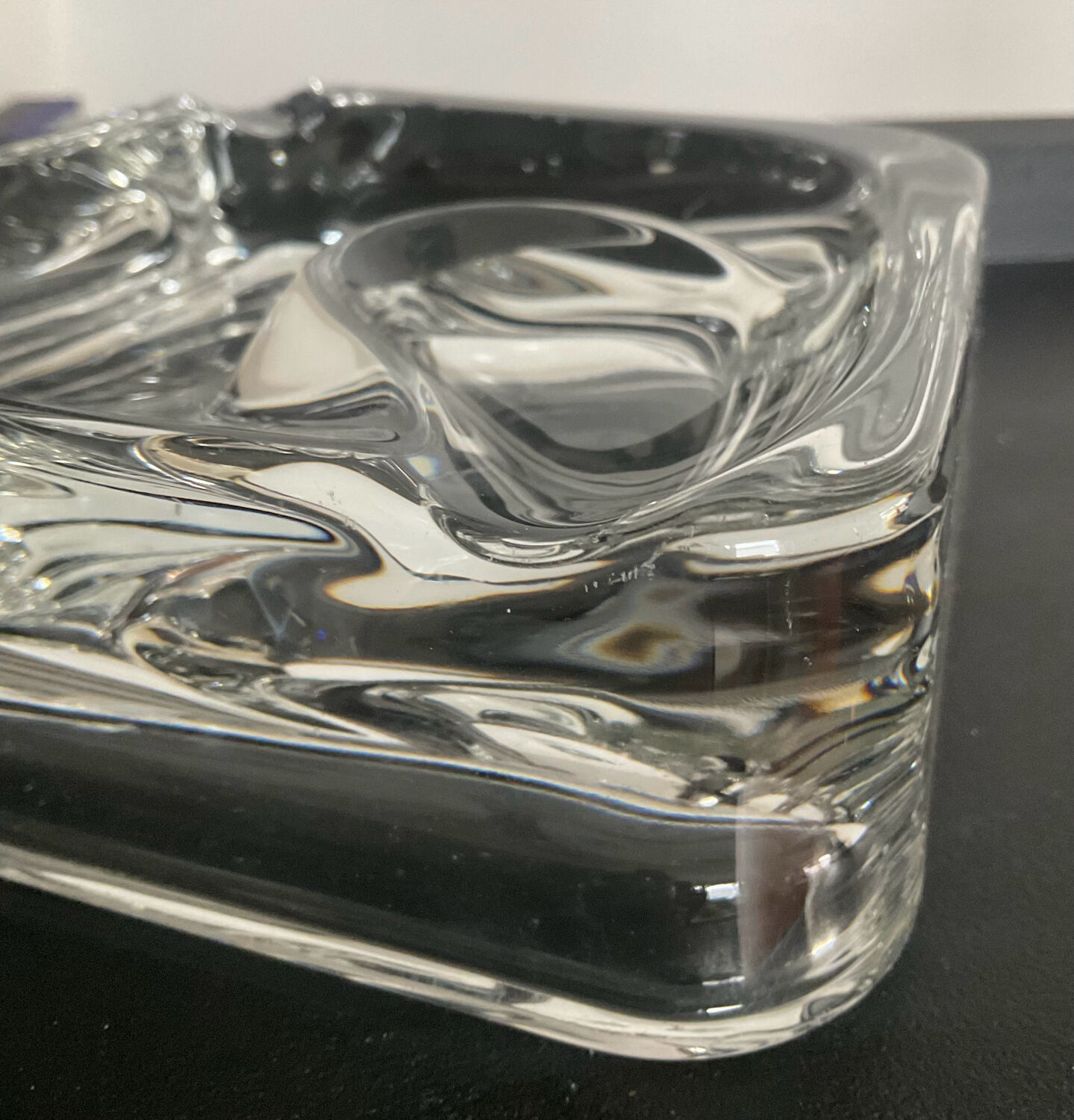 Vintage moulded glass catchall