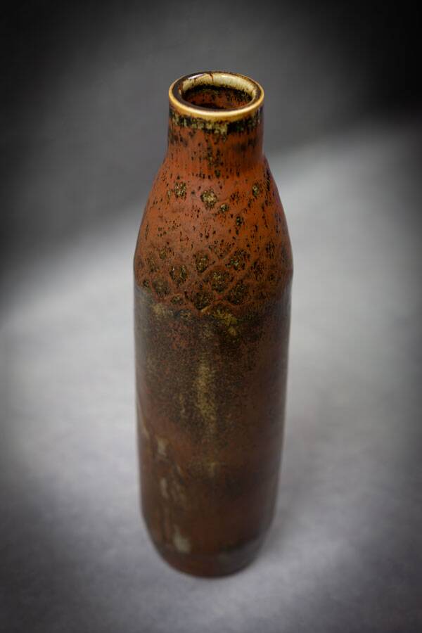 Bouteille en grès émaillé par Carl Harry Stålhane - Rörstrand – Suède 1960