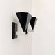 Pair of vintage wall sconces, matte black metal, Italy 1980.