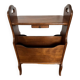 Vintage wooden end table magazine holder