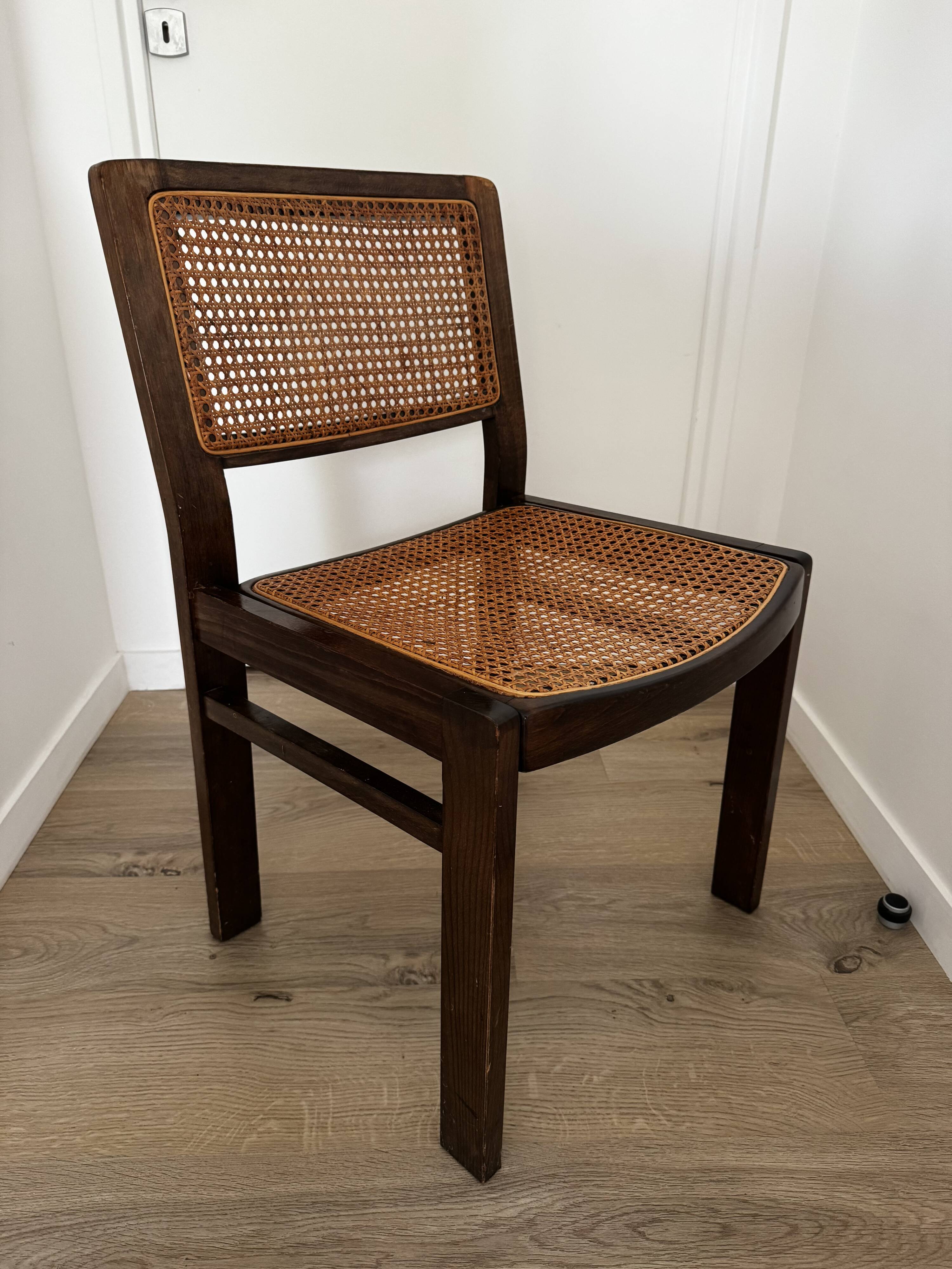 Set of 6 Baumann chairs with caning