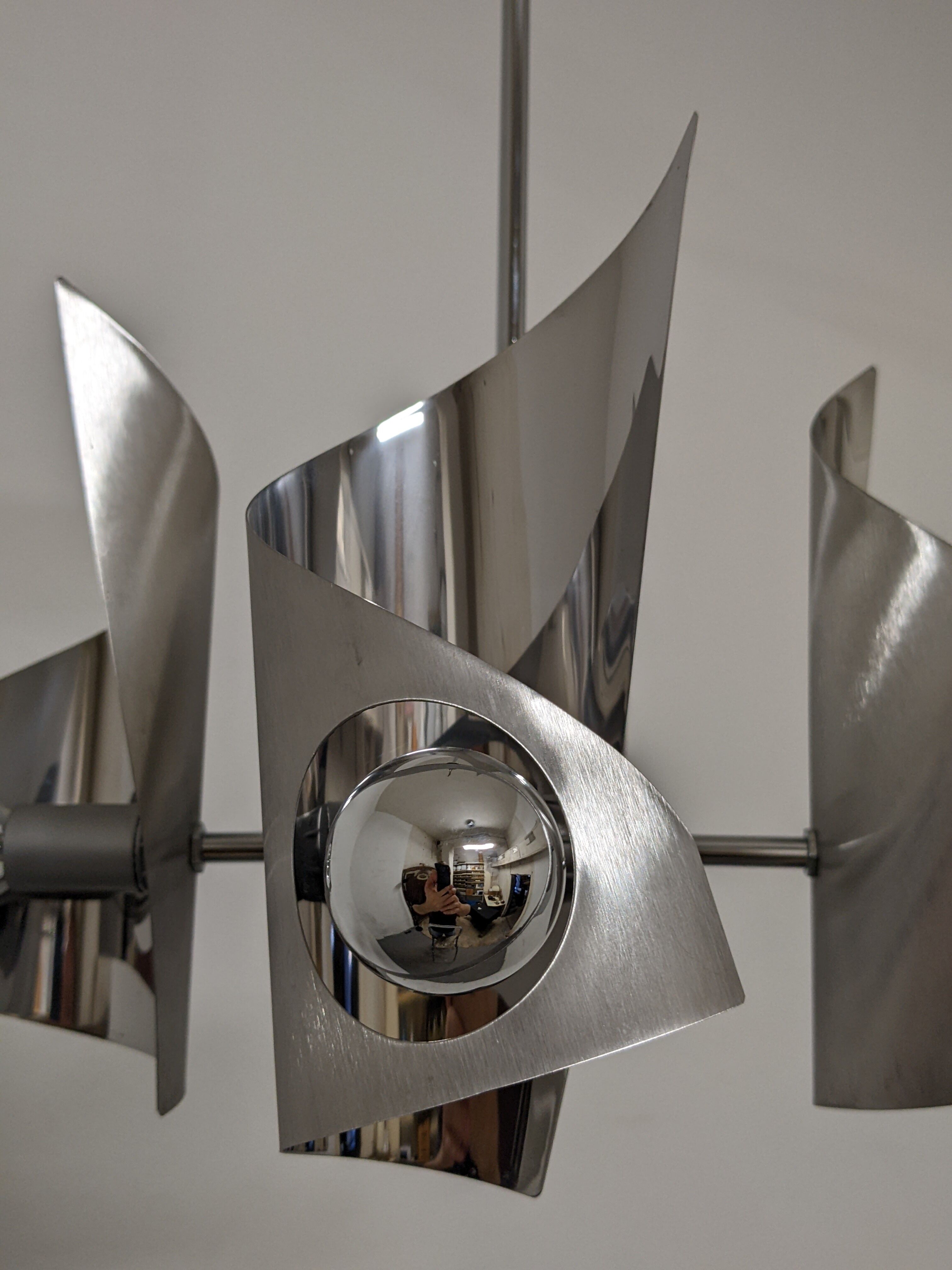 4-burner space age chandelier from the 60s/70s