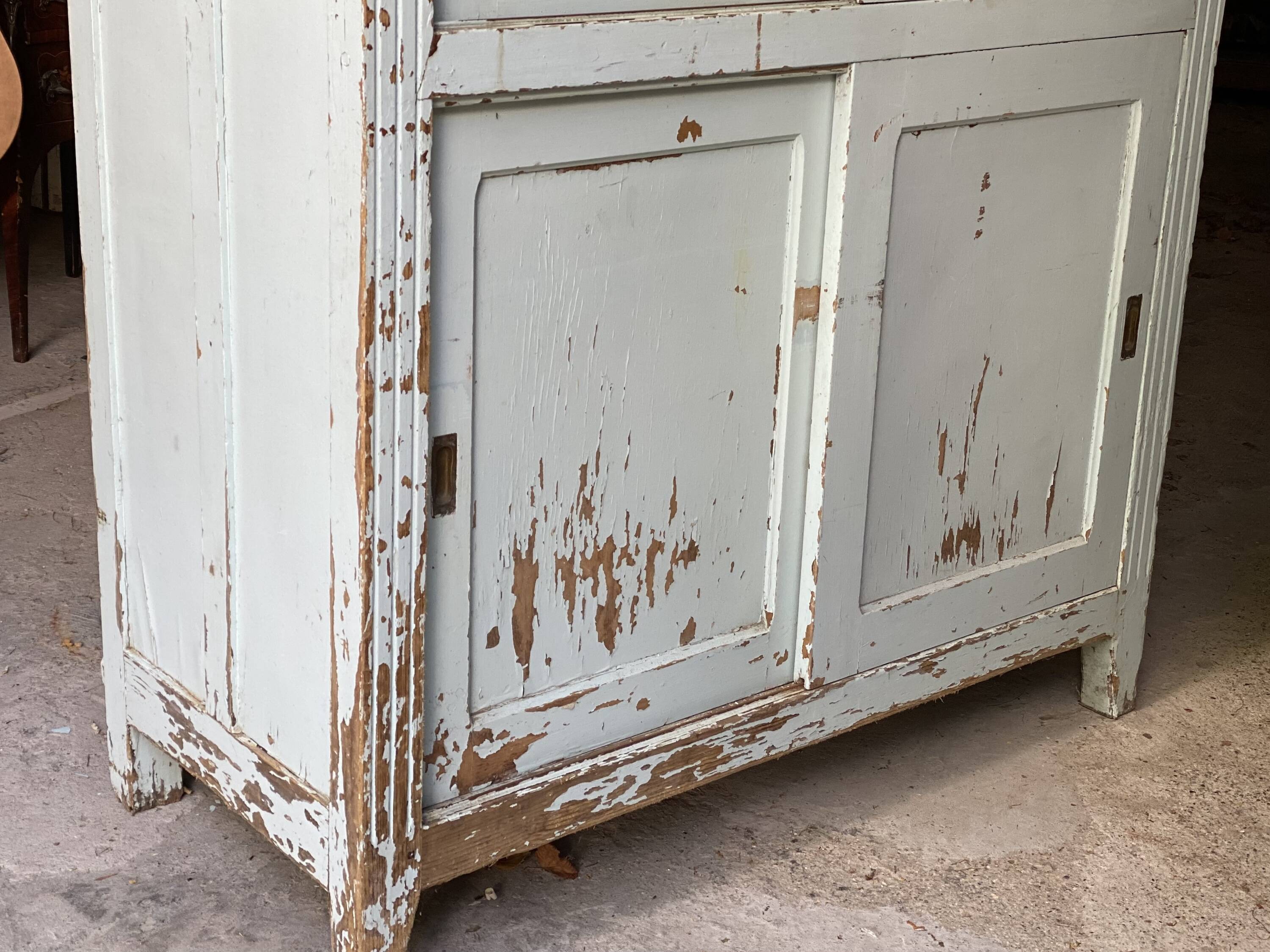 Vintage 1930-40 Parisian wardrobe with 4 sliding doors