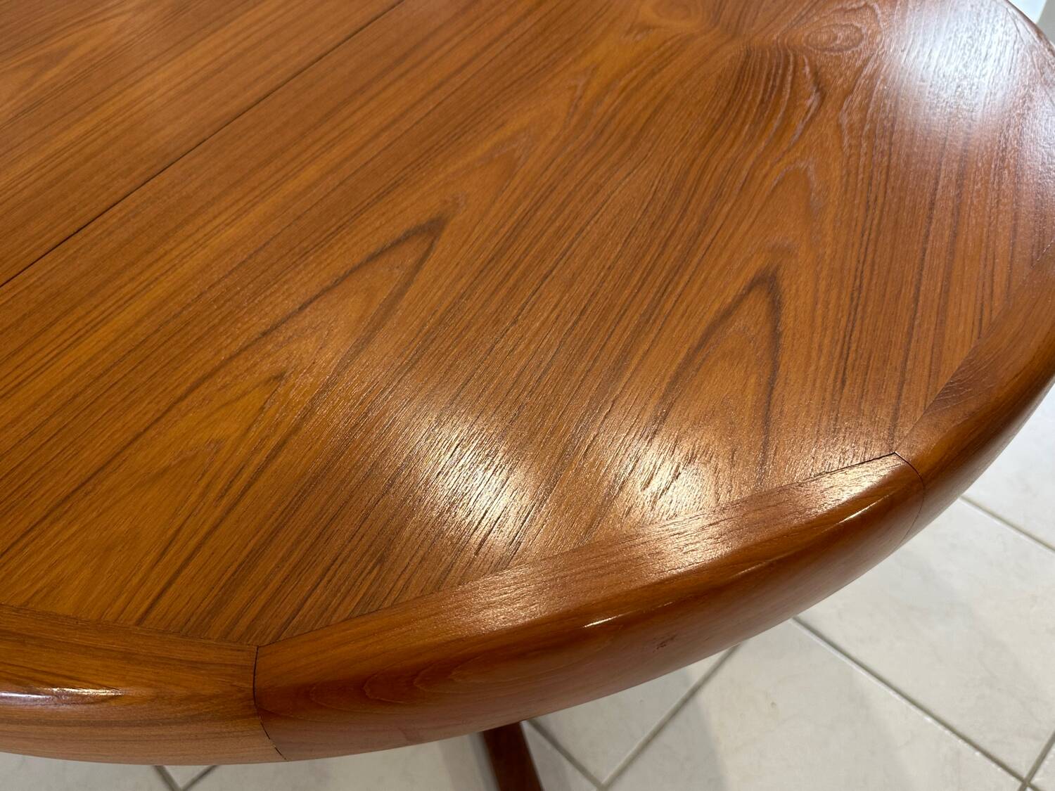 Extensible Baumann teck table vintage 1970