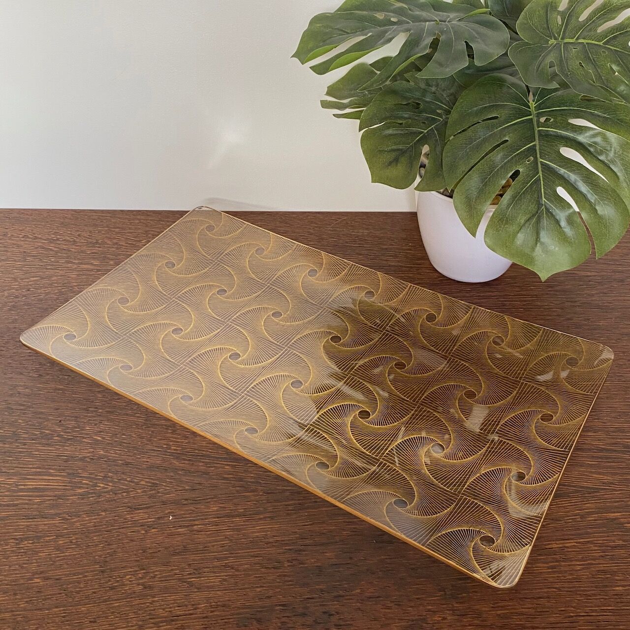 Glass serving tray