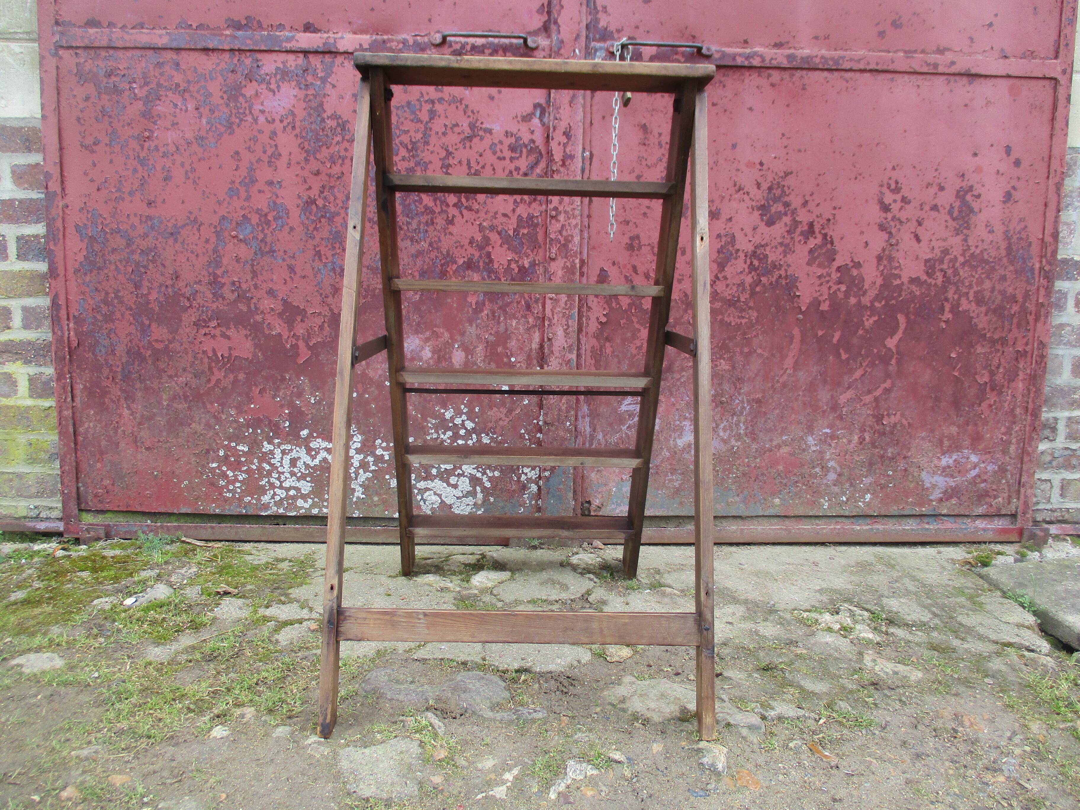 Foldable wooden ladder 5 steps to 1920/30