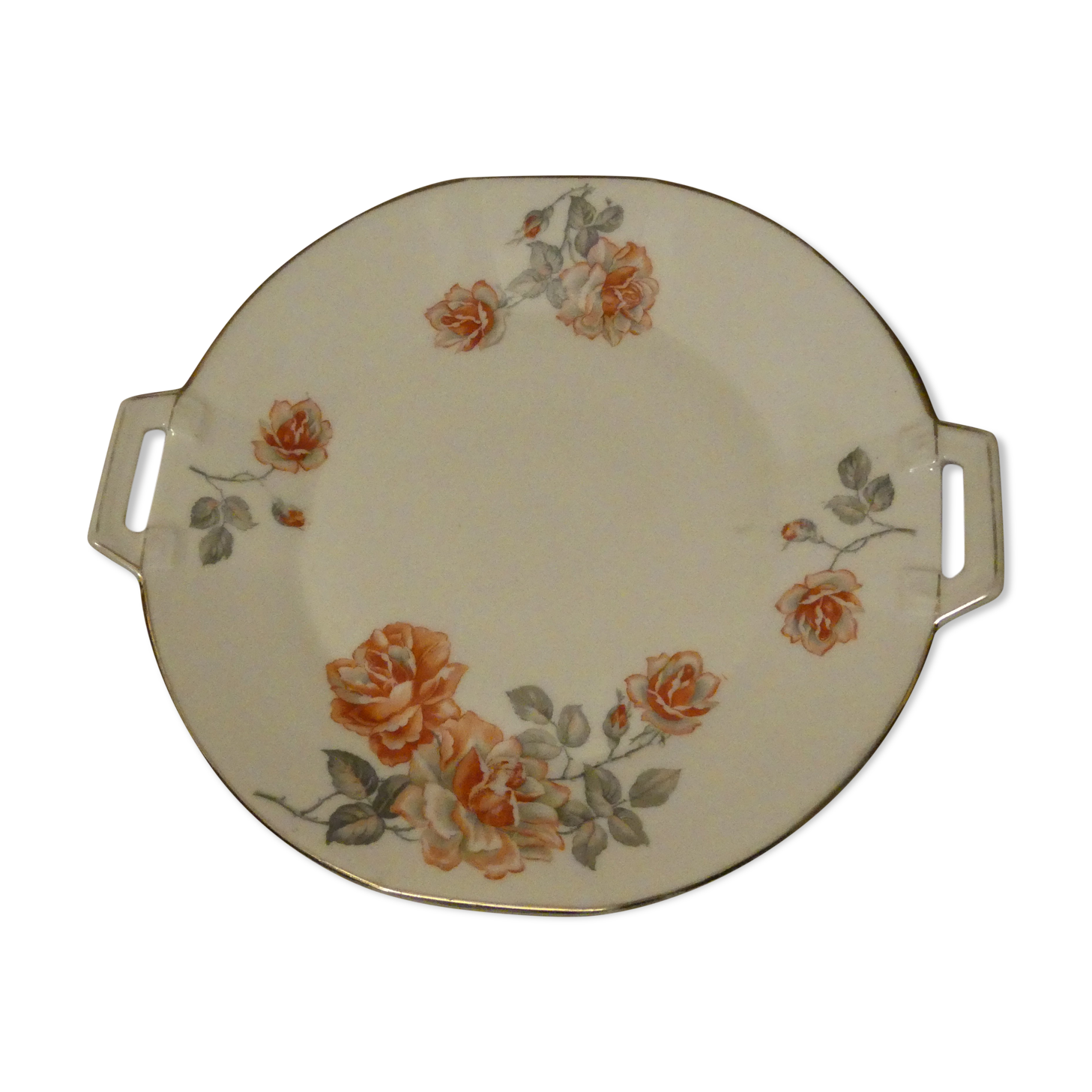 Porcelain top decorated with roses