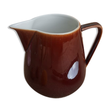 Pot à lait vernissé marron Villeroy & Boch Made in Luxembourg - vintage