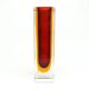 Sommerso vase, mid-century modern, glass, designed by F. Poli, Italy, 1950s