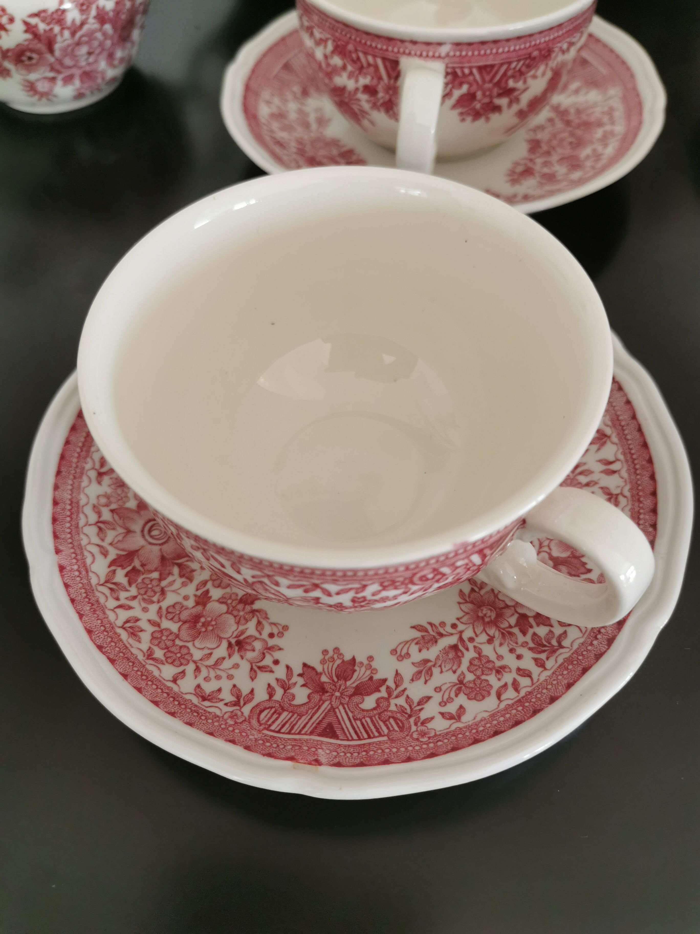 Villeroy & Boch Saar Germany antique red coffee and tea set