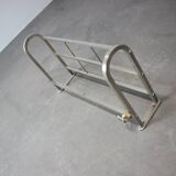 1930s Bauhaus chrome wall-mounted coat rack