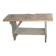 Small brown country bench in solid pine, from the period 1890-1919, rustic style.