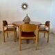 Vintage 70s Scandinavian design oak extendable table
