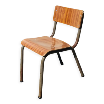 Chaise d'école vintage 60/70s