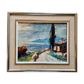 Tableau Paul Jouvet huile sur toile "Bord de mer"