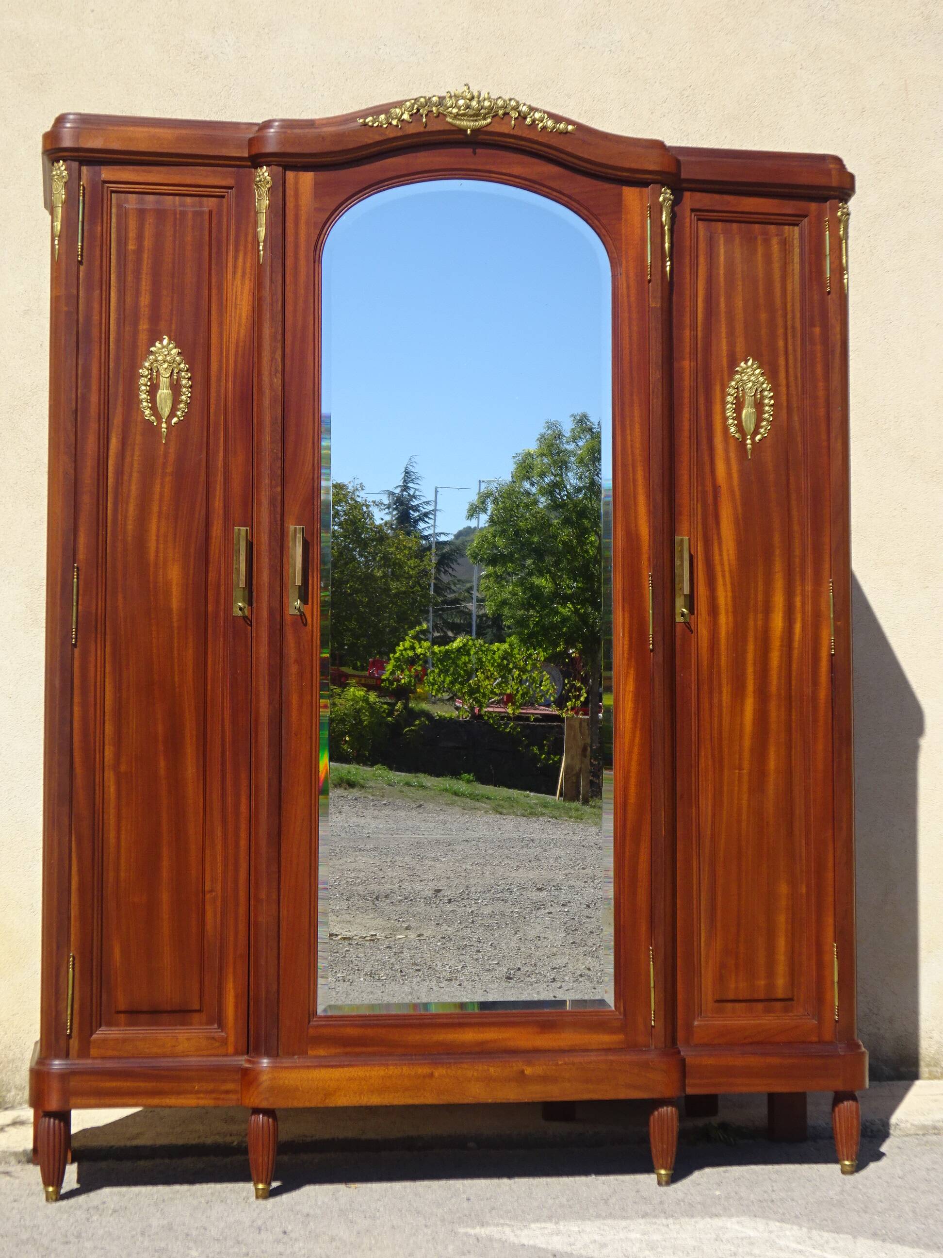 Louis XVI style mahogany cabinet